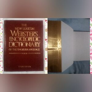 ✨New Lexicon Webster's Encyclopedic Dictionary Deluxe Gold Pages Book✨